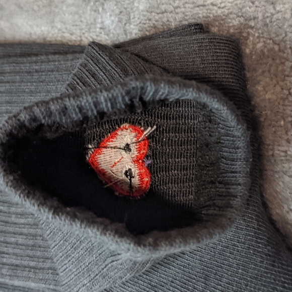 COMME DES GARCONS black PLAY socks high ankle cut - Picture 4 of 6